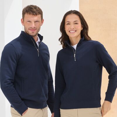 Henbury Unisex Sustainable 1/4 Zip Sweatshirt Thumbnail