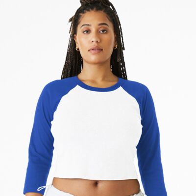 Bella Ladies Micro Rib 3/4 Raglan Baby T-Shirt Thumbnail