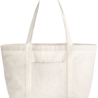 Westford Mill Striped Organic Cotton Shopper Thumbnail