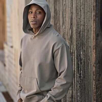 UNLABELED heavy loose-fit hooded sweatshirt (5162) Thumbnail