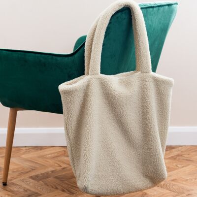 Brand Lab Borg Fleece Shopper Tote Bag Thumbnail