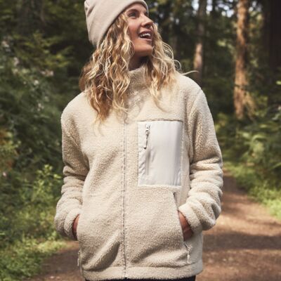 Ravine Unisex Full Zip Borg Fleece Jacket Thumbnail