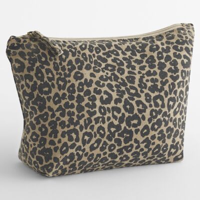 Westford Mill Leopard Print Canvas Accessory Bag Thumbnail