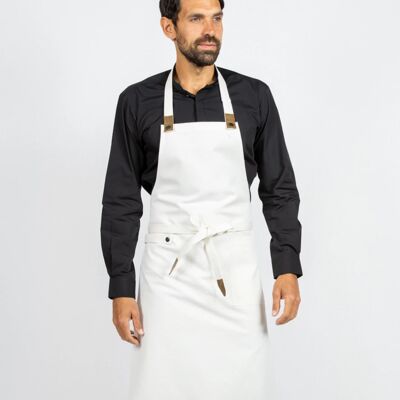 Le Chef Canvas Apron with Leather Tabs Thumbnail