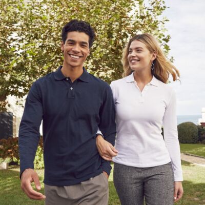 Ladies Stretch Premium Polo L/S Thumbnail