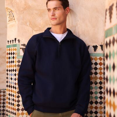 Fruit of the Loom Iconic Premium Zip Neck Sweatshirt Thumbnail