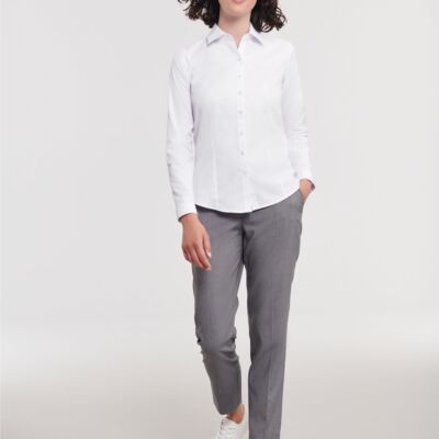 Ladies' Long Sleeve Tailored Herringbone Shirt Thumbnail