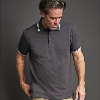 Men's Luxury Stripe Stretch Polo Thumbnail